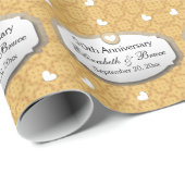 50e Jubileum Wedding Jubileum Gold Z05 Cadeaupapier (Rol Hoek)