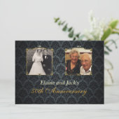 50e Jubileum Wedding Photo-uitnodiging Kaart (Staand voorkant)