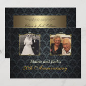 50e Jubileum Wedding Photo-uitnodiging Kaart (Voorkant / Achterkant)
