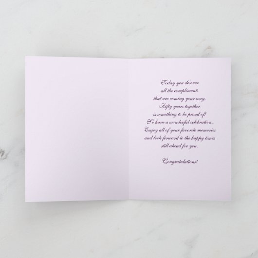 50e Jubileum Wenskaarten Kaart (Binnen)