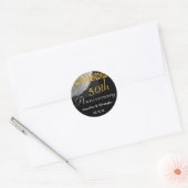 50e Jubileum WIT GOUD ZWART Roos Sticker (Envelop)