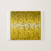 50e Jubileum Word Art grafisch Legpuzzel (Horizontaal)