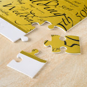 50e Jubileum Word Art grafisch Legpuzzel (Zijkant)