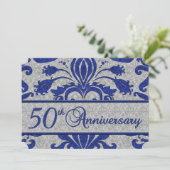 50e Jubileum Zakelijke aankondiging Blauw (Staand voorkant)