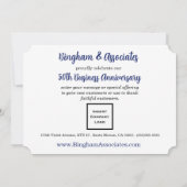 50e Jubileum Zakelijke aankondiging Blauw (Achterkant)