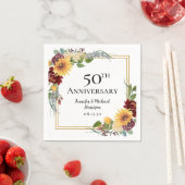 50e Jubileum Zonnebloemen Servet (Insitu)