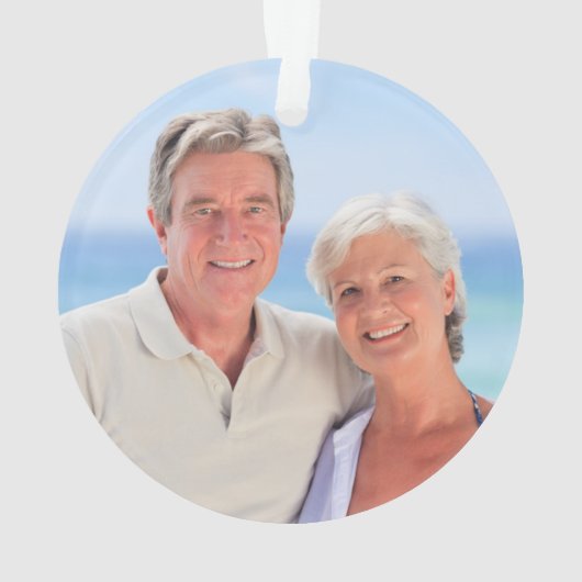 50e Jubileum zwart en Gold Photo Keepomwille Ornament (achterkant)