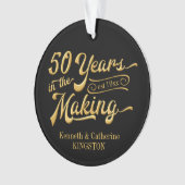 50e Jubileum zwart en Gold Photo Keepomwille Ornament (voorkant)