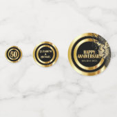50e Jubileum - Zwart en Goud Confetti (Achterkanten)