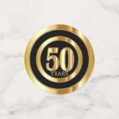 50e Jubileum - Zwart en Goud Confetti (Kleine voorkant)