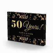 50e Jubileum zwart en goud op maat Fotoblokken (Rechts)