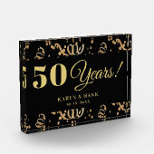 50e Jubileum zwart en goud op maat Fotoblokken (Links)