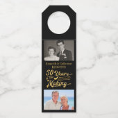 50e Jubileum zwart & Gold-foto's en nu foto's Flessenhanger (Voorkant)