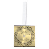 50e Jubileum zwart Mandala op goud Decoratie (Voorkant)