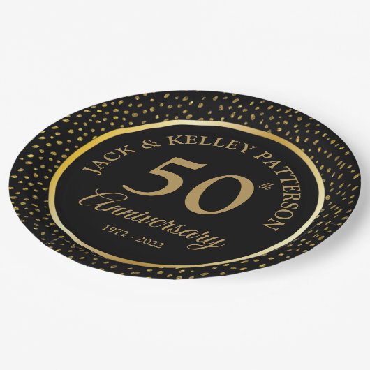 50e Jubileum zwart-wit Bord (Gekanteld)