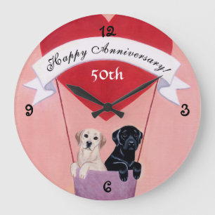 50e Jubileum zwarte & gele labradors Grote Klok