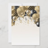 50e Jubileum zwarte gouden ballonwapenkamer Kaart (Achterkant)