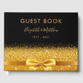 50e Jubileum zwarte goudglans Gastenboek (Voorkant)