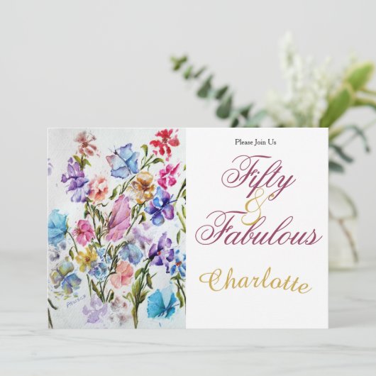 50e kaart (Staand voorkant)