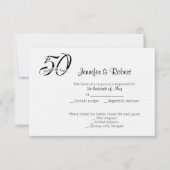 50e Kaart voor respons op foto-Jubileum (Voorkant)