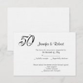 50e Kaart voor respons op foto-Jubileum (Voorkant / Achterkant)