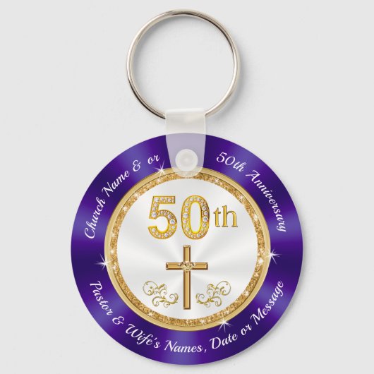 50e Kerk Jubileum, Christelijke Feestgunsten, Sleutelhanger (Voorkant)