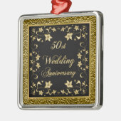 50e kerstversiering Jubileum bruiloft Metalen Ornament (Links)