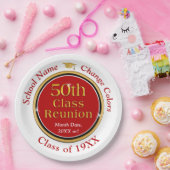 50e klas reünie ideeën, Borden, kleur veranderen Papieren Bordje (Feest)