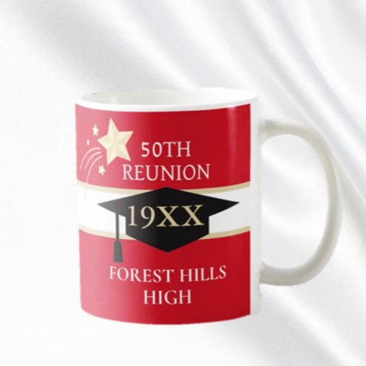 50E klas reünie School kleuren koffie mok