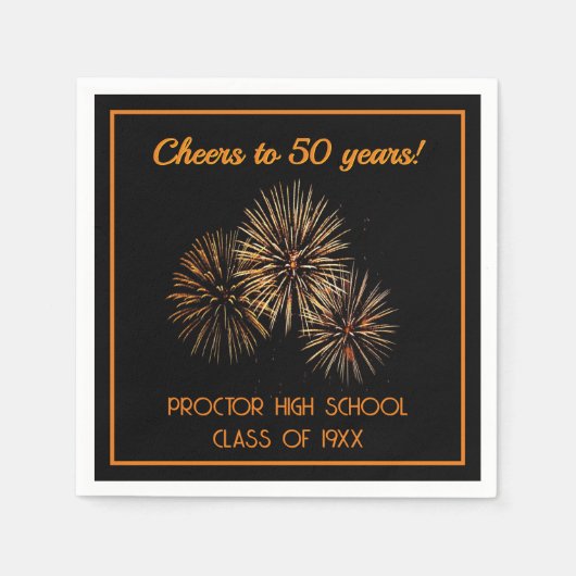 50e klas reünie servetten (Voorkant)