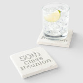 50e klas reunion Gift, marmer Onderzetters (Zijkant)