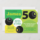 50e Lawn Bowls Barefoot Bowling Verjaardag Kaart (Voorkant)