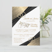 50e lichte gouden Jubileum Kaart (Staand voorkant)