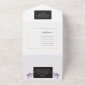 50e Mannen 🎸🤣 Rockstar Verjaardag Gitaar Funky F All In One Uitnodiging (Buitenkant)