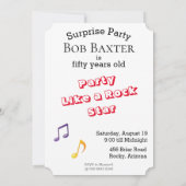 50e Mannen 🎸🤣 Rockstar Verjaardag Gitaar Funky F Kaart (Achterkant)