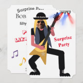 50e Mannen 🎸🤣 Rockstar Verjaardag Gitaar Funky F Kaart (Voorkant / Achterkant)