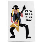 50e Mannen 🎸🤣 Rockstar Verjaardag Gitaar Funky F Medium Cadeauzakje (Voorkant)