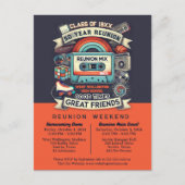 50e middelbare school reünie retro throwback briefkaart (Voorkant)