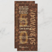 50e moderne 'Birthday Chocolate'-koffieCamo Tall Kaart (Voorkant / Achterkant)