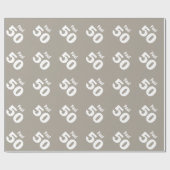 50e moderne Birthday-stijl Aangepaste naam kleur V Cadeaupapier (Vlak)