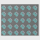 50e moderne Birthday-stijl Aangepaste naam V22 Cadeaupapier (Vlak)