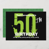 50e moderne feestdag Groene en Zwarte W1507 Kaart (Voorkant / Achterkant)