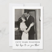 50e moderne huwelijksjubileum foto kaart (Achterkant)
