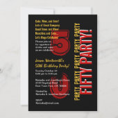 50e moderne zwarte goudbruin kaart (Voorkant)