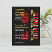 50e moderne zwarte goudbruin kaart (Staand voorkant)