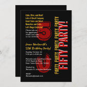 50e moderne zwarte goudbruin kaart (Voorkant / Achterkant)