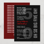 50e moderne zwarte witte rode vijfde OH! W815 Kaart (Voorkant / Achterkant)