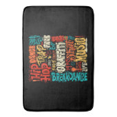 50e Muziek en Hiphop Graffiti Cassette  R Badmat (Voorkant Verticaal)