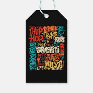 50e Muziek en Hiphop Graffiti Cassette R Cadeaulabel