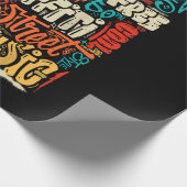 50e Muziek en Hiphop Graffiti Cassette  R Cadeaupapier (Hoek)